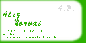 aliz morvai business card